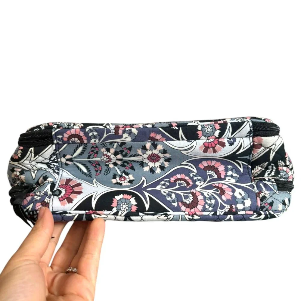 Vera Bradley Medium Iconic‎ Blush & Brush Makeup Case Ornate Blooms Travel Bag